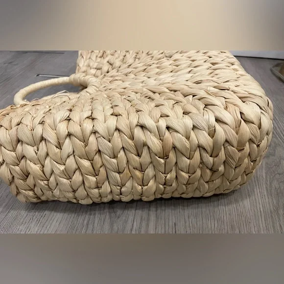 Barney's New York Natural Woven Straw Tote Bag - Picture 8 of 9